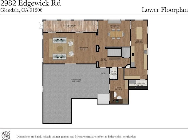 2982 Edgewick Rd, Glendale, CA 91206 - view of property floor plan