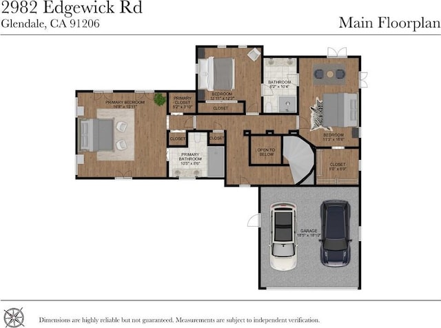 2982 Edgewick Rd, Glendale, CA 91206 - view of home floor plan