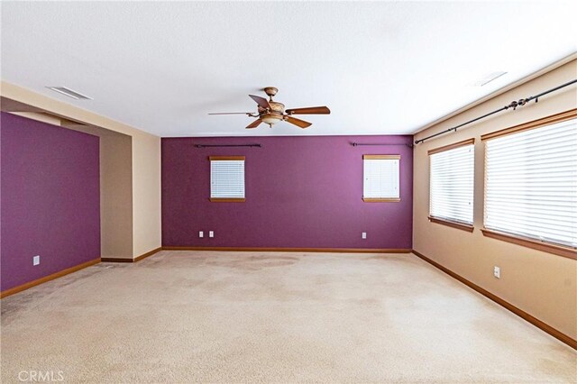 14145 Prairie Creek Pl, Eastvale, CA 92880 - empty room with light colored carpet and ceiling fan