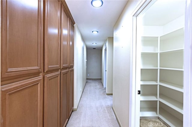 14145 Prairie Creek Pl, Eastvale, CA 92880 - hall featuring light colored carpet and recessed lighting