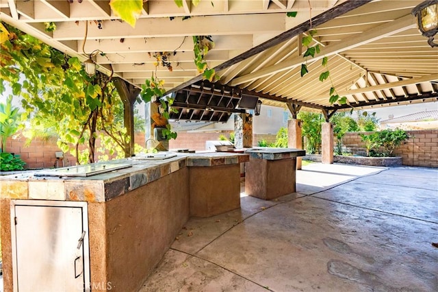 14145 Prairie Creek Pl, Eastvale, CA 92880 - fenced backyard featuring a gazebo, area for grilling, and a patio