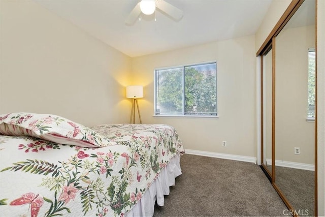6807 Wilding Pl, Riverside, CA 92506 - carpeted bedroom featuring a closet and ceiling fan