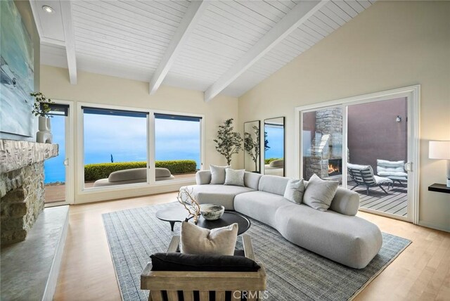 32131 Sea Island Dr, Dana Point, CA 92629 - living area featuring a fireplace and wood finished floors