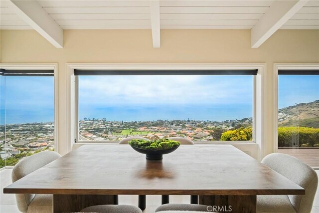 32131 Sea Island Dr, Dana Point, CA 92629 - sunroom / solarium featuring beam ceiling