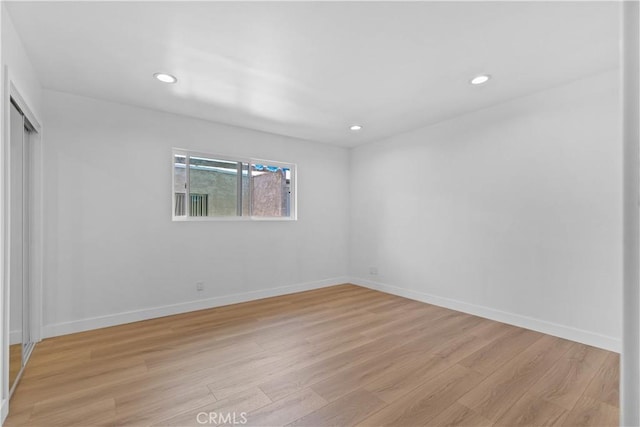 9019 Cedros Ave Unit 2, Panorama City, CA 91402 - unfurnished room featuring light wood-type flooring and recessed lighting