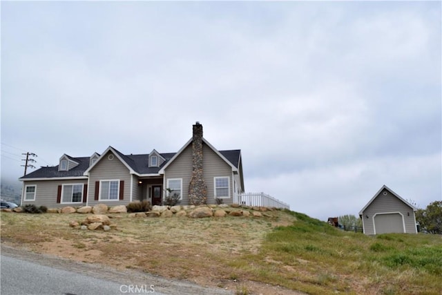21509 Stage Dr, Tehachapi, CA 93561 - single story home with a chimney and a garage