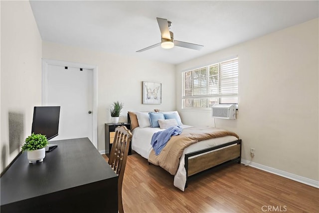5066 N Nearglen Ave, Covina, CA 91724 - bedroom featuring wood finished floors, cooling unit, and ceiling fan