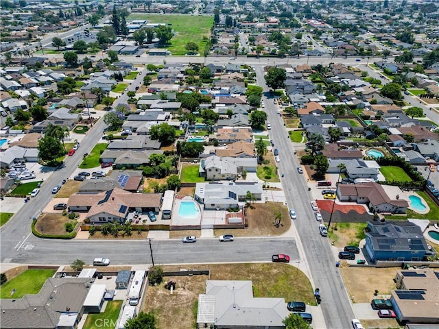 5066 N Nearglen Ave, Covina, CA 91724 - aerial overview of property's location featuring nearby suburban area and a pool area