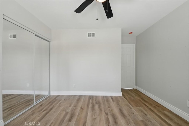 1717 Norval St, Pomona, CA 91766 - unfurnished bedroom with wood finished floors, a closet, and ceiling fan