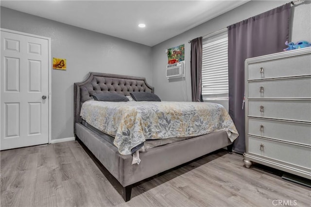 1109 Broadmoor Ave, La Puente, CA 91744 - bedroom with cooling unit, wood finished floors, and recessed lighting
