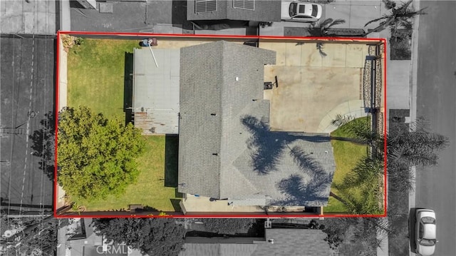 1109 Broadmoor Ave, La Puente, CA 91744 - aerial view of property and surrounding area featuring property parcel outlined