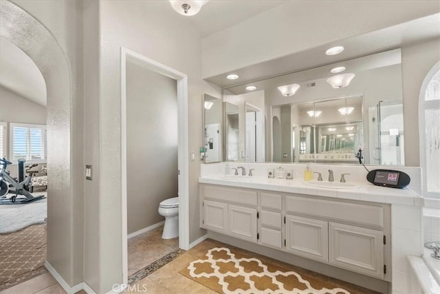 42 Paseo Alba, San Clemente, CA 92672 - bathroom with ensuite bath, double vanity, and a bathtub