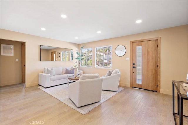 3273 Tilden Ave, Los Angeles, CA 90034 - living room with light wood-type flooring and recessed lighting