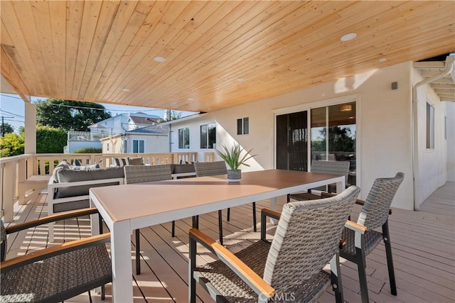 3273 Tilden Ave, Los Angeles, CA 90034 - deck featuring outdoor dining area and an outdoor living space