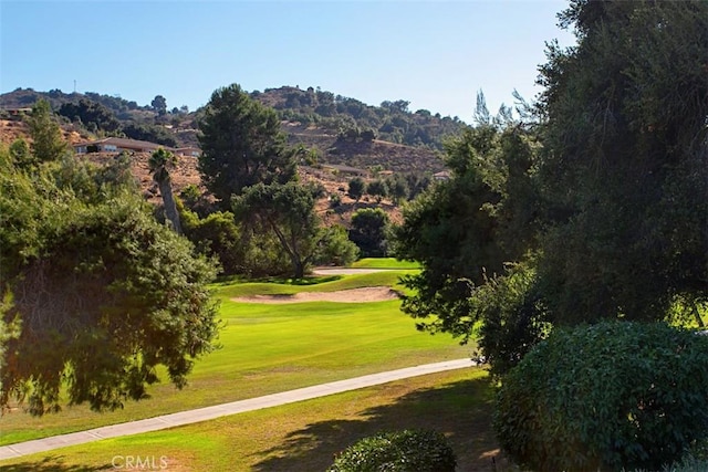 4346 Los Padres Dr, Fallbrook, CA 92028 - surrounding community with a mountain view, a yard, and view of golf course