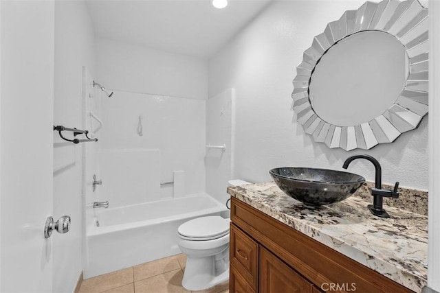 4346 Los Padres Dr, Fallbrook, CA 92028 - full bathroom with vanity, bathtub / shower combination, and tile patterned floors