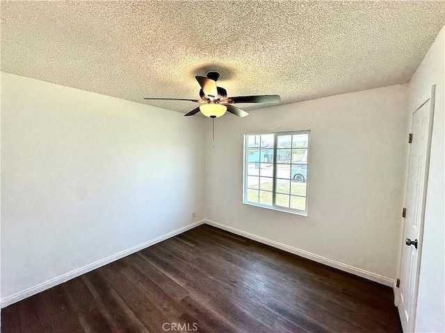 4727 Wilson St, Chino, CA 91710 - unfurnished room featuring dark wood-style floors, ceiling fan, and a textured ceiling