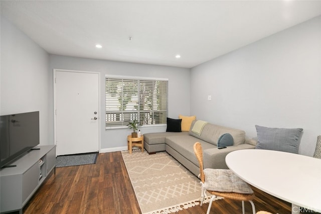 8718 E Indian Hills Rd Unit J, Orange, CA 92869 - living area with wood finished floors and recessed lighting