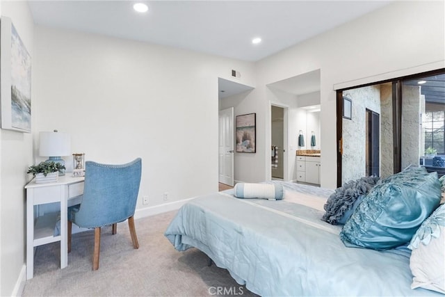 25521 Indian Hill Ln Unit L, Laguna Hills, CA 92653 - carpeted bedroom featuring recessed lighting and ensuite bathroom