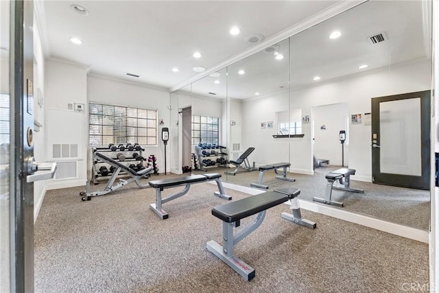25521 Indian Hill Ln Unit L, Laguna Hills, CA 92653 - gym with crown molding and recessed lighting