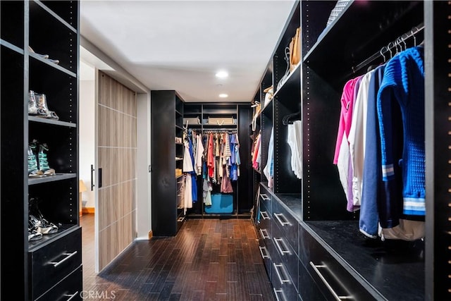 24410 Mulholland, Calabasas, CA 91302 - spacious closet featuring dark wood finished floors