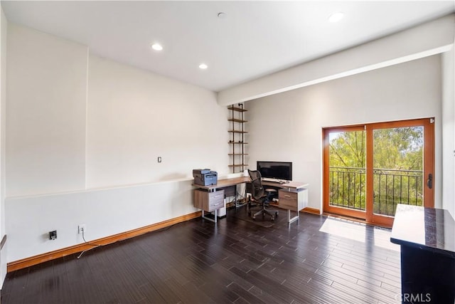 24410 Mulholland, Calabasas, CA 91302 - home office with wood finished floors and recessed lighting