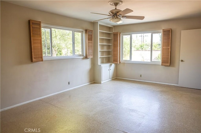 1230 N Mountain Ave, Claremont, CA 91711 - spare room with ceiling fan and baseboards