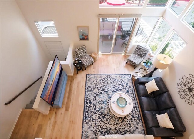 5429 Strand Unit 101, Hawthorne, CA 90250 - living room with wood finished floors and baseboards