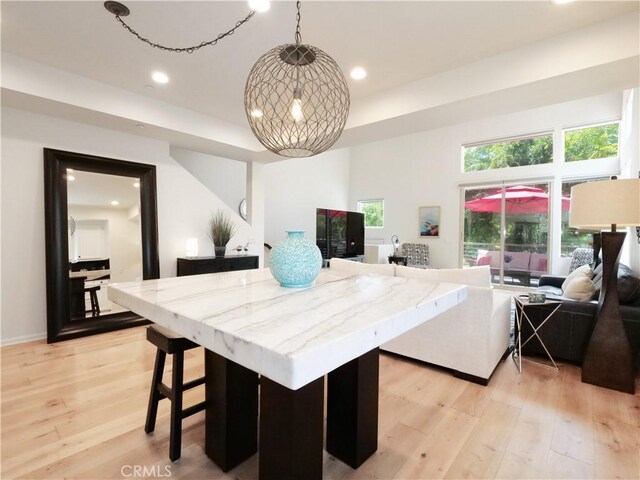 5429 Strand Unit 101, Hawthorne, CA 90250 - dining room with light wood-style flooring and recessed lighting