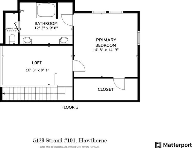5429 Strand Unit 101, Hawthorne, CA 90250 - view of floor plan / room layout