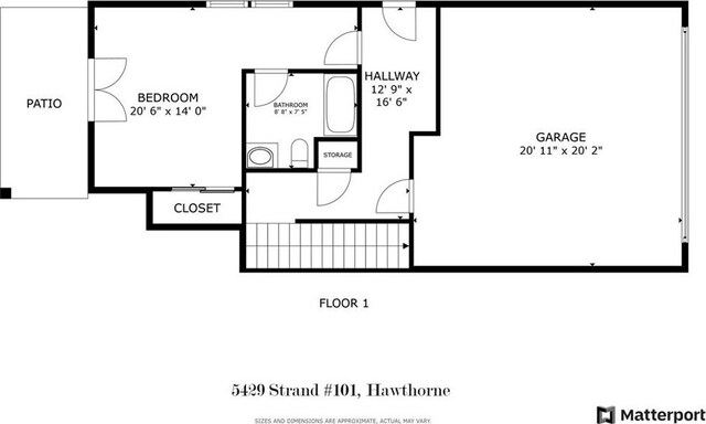 5429 Strand Unit 101, Hawthorne, CA 90250 - view of property floor plan