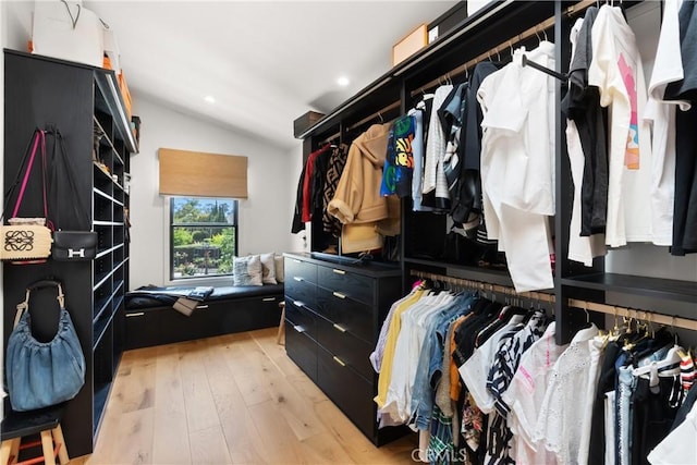 20 Whistling Isle, Irvine, CA 92614 - spacious closet featuring vaulted ceiling and hardwood / wood-style flooring