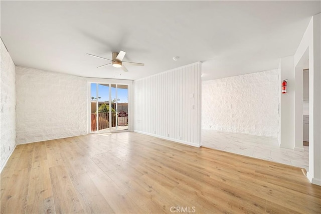 240 W Queen St Unit 10, Inglewood, CA 90301 - empty room with ceiling fan and hardwood / wood-style flooring
