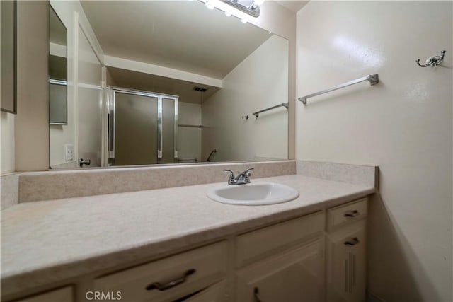 368 Avenida Castilla Unit B, Laguna Woods, CA 92637 - bathroom with a shower stall and vanity