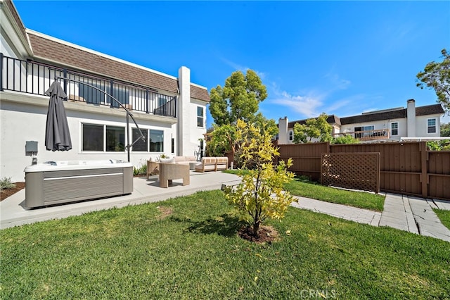 33 Seton Rd, Irvine, CA 92612 - view of yard featuring a balcony, an outdoor hangout area, and a patio