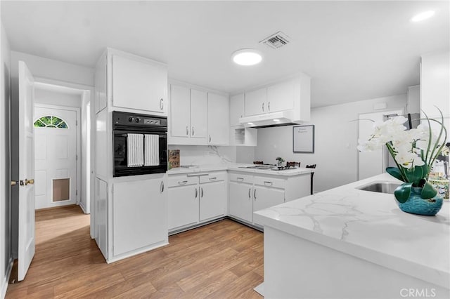 9700 Nita Ave, Chatsworth, CA 91311 - kitchen with oven, under cabinet range hood, and white cabinets