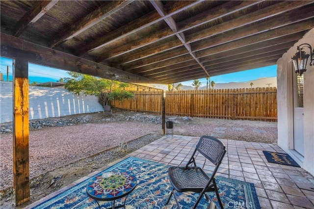 68613 E St, Cathedral City, CA 92234 - fenced backyard featuring a patio