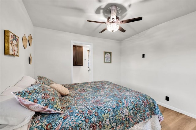 68613 E St, Cathedral City, CA 92234 - bedroom with wood finished floors and a ceiling fan