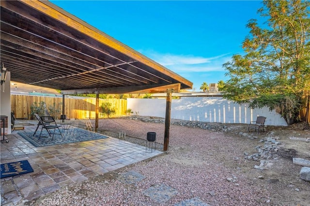 68613 E St, Cathedral City, CA 92234 - fenced backyard featuring a patio