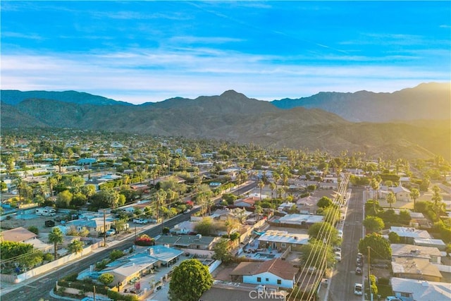 68613 E St, Cathedral City, CA 92234 - aerial view of residential area with a mountainous background