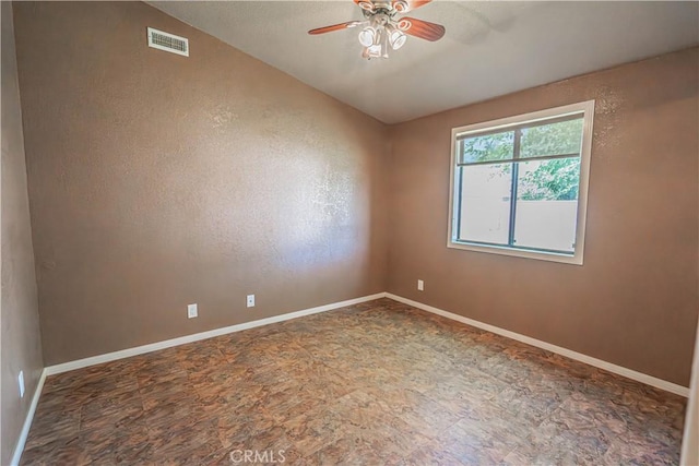 44623 Gingham Ave, Lancaster, CA 93535 - unfurnished room featuring a ceiling fan and stone finish flooring