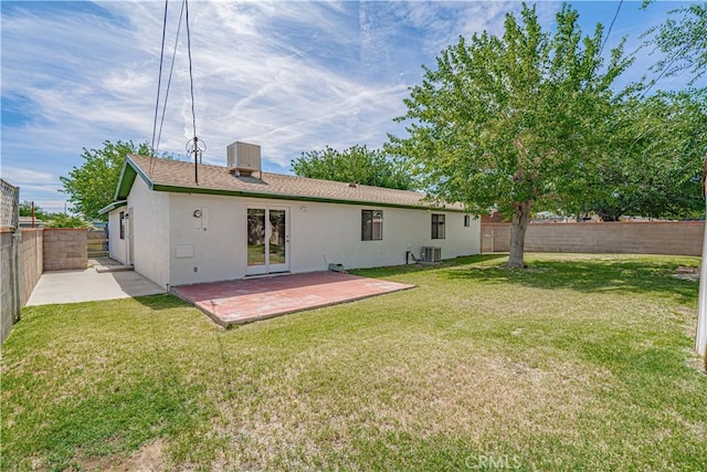 44623 Gingham Ave, Lancaster, CA 93535 - rear view of property with a fenced backyard, a patio, and stucco siding