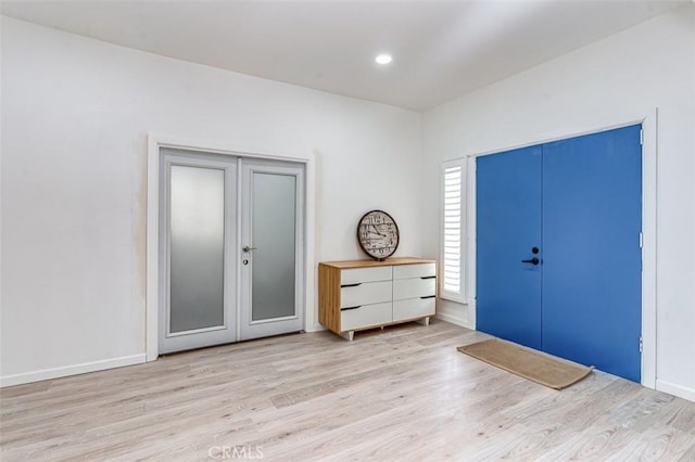 715 S Norton Ave, Los Angeles, CA 90005 - entryway featuring light wood-type flooring and recessed lighting