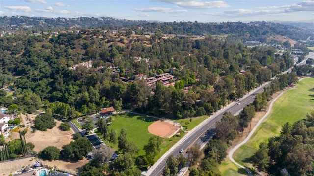 22832 Hilton Head Dr Unit 98, Diamond Bar, CA 91765 - aerial view of property and surrounding area with a golf club and a heavily wooded area
