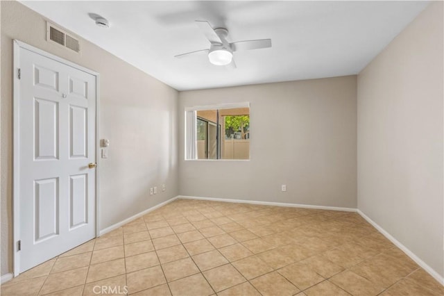 1339 Massachusetts Ave Unit 101, Riverside, CA 92507 - spare room with a ceiling fan, a smoke detector, and light tile patterned floors