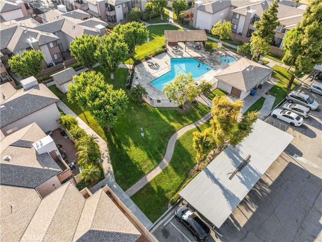 1339 Massachusetts Ave Unit 101, Riverside, CA 92507 - aerial view of residential area featuring a pool