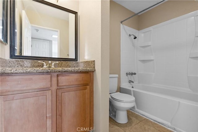 1339 Massachusetts Ave Unit 101, Riverside, CA 92507 - full bathroom with tile patterned flooring, vanity, and shower / bathtub combination
