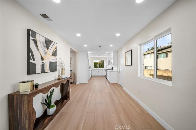 15604 Sharonhill Dr, Whittier, CA 90604 - hall featuring recessed lighting and light wood-type flooring