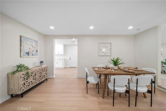 15604 Sharonhill Dr, Whittier, CA 90604 - dining room with recessed lighting and light wood finished floors