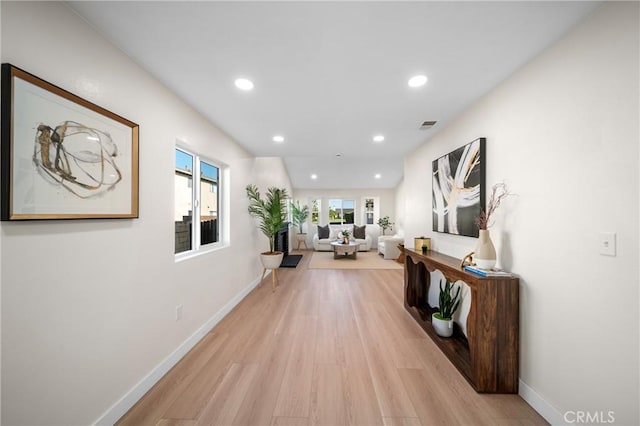 15604 Sharonhill Dr, Whittier, CA 90604 - hallway featuring light wood-style flooring and recessed lighting